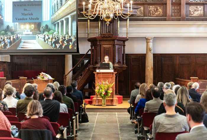 The Lutherse Kerk, where Mariek Vanden Abeele is giving a presentation.