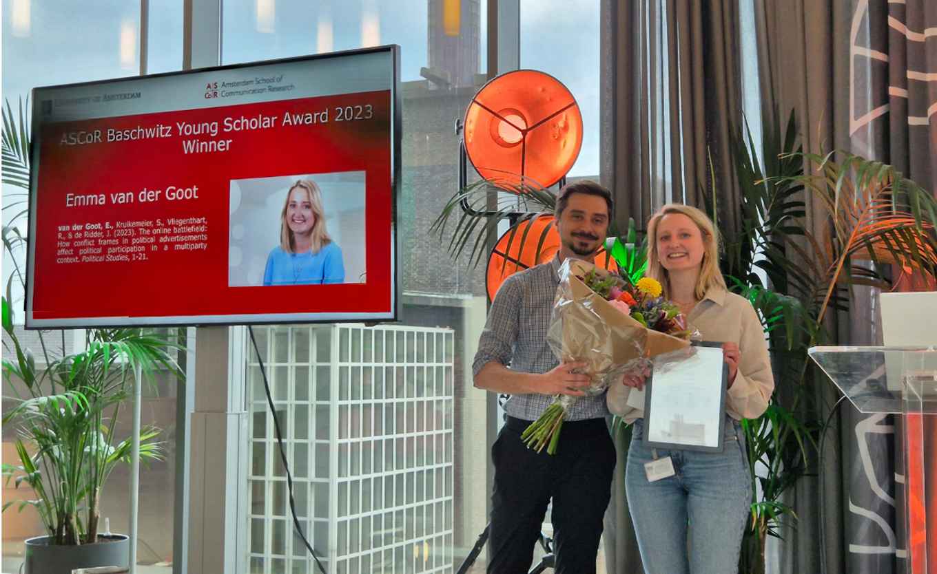 Emma van der Goot wins award.